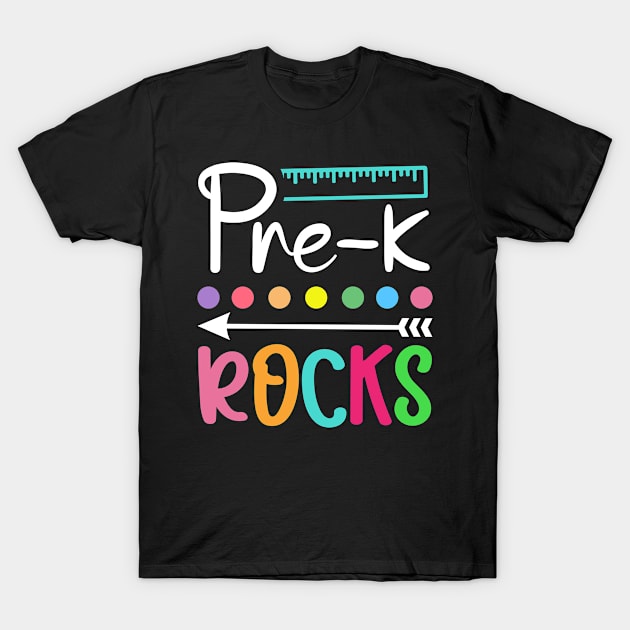 Pre-k Rocks | Funny First Day of School Teacher Girls & Boys T-Shirt by TeePalma